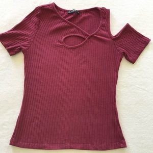 SHEIN cut-out tshirt